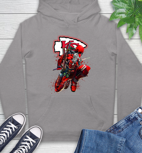 NFL Deadpool Marvel Comics Sports Football Kansas City Chiefs Hoodie 6