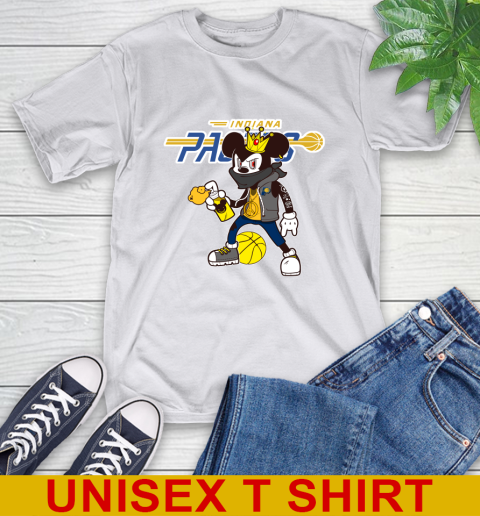 Indiana Pacers NBA Basketball Mickey Peace Sign Sports T-Shirt 12