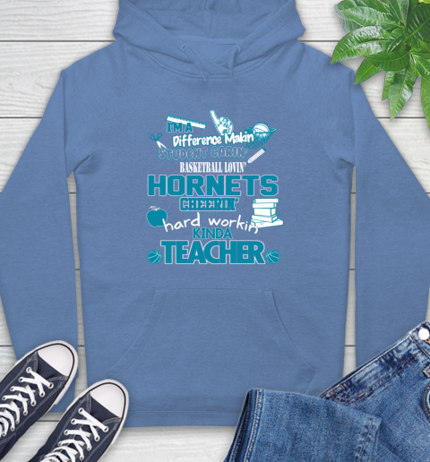 Charlotte Hornets NBA I'm A Difference Making Student Caring Basketball Loving Kinda Teacher Hoodie 11