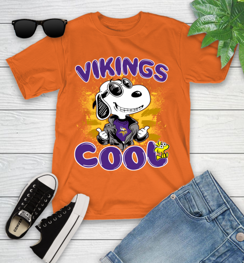 NFL Football Minnesota Vikings Cool Snoopy Shirt Youth T-Shirt 8