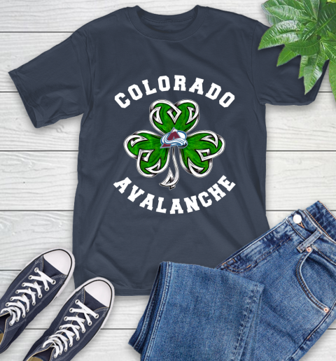 NHL Colorado Avalanche Three Leaf Clover St Patrick's Day Hockey Sports T-Shirt 3