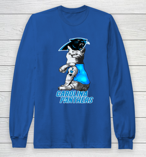 NFL Football My Cat Loves Carolina Panthers Long Sleeve T-Shirt 6