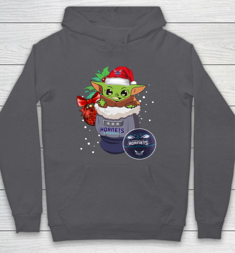 Charlotte Hornets Christmas Baby Yoda Star Wars Funny Happy NBA Hoodie 7