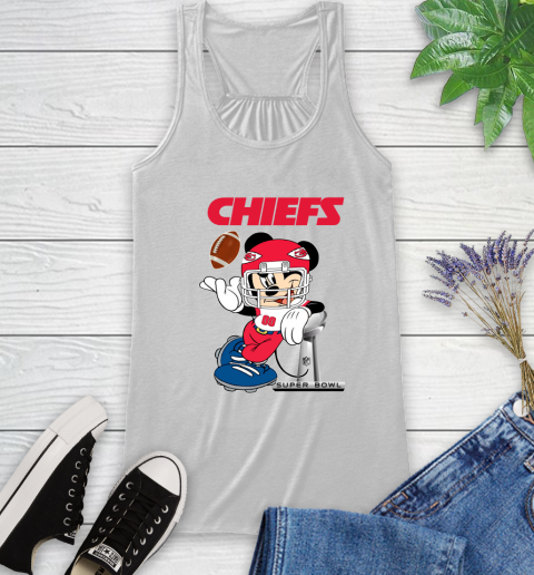 NFL Kansas city chiefs Mickey Mouse Disney Super Bowl Football T Shirt Racerback Tank