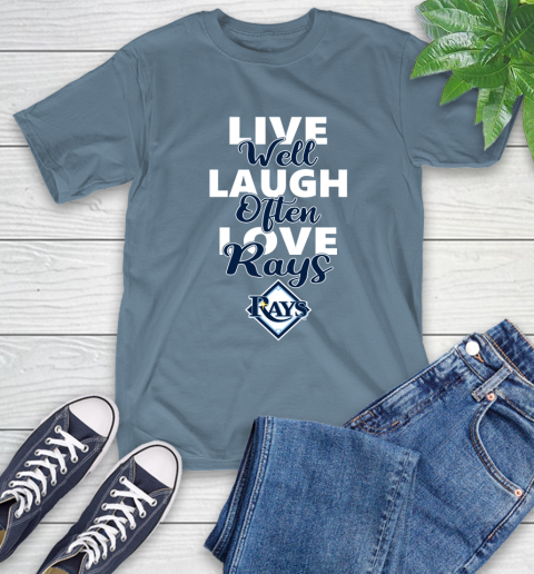 MLB Baseball Tampa Bay Rays Live Well Laugh Often Love Shirt T-Shirt 9