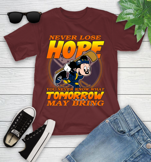Buffalo Sabres NHL Hockey ootball Mickey Disney Never Lose Hope Youth T-Shirt 14
