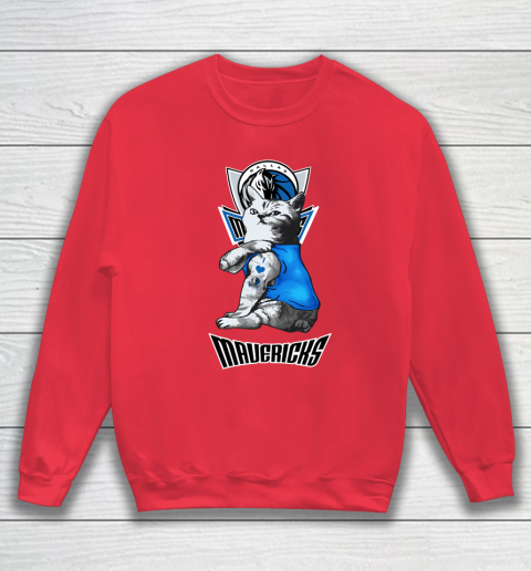 NBA Basketball My Cat Loves Dallas Mavericks Sweatshirt 7