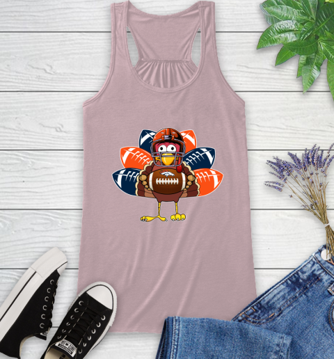 Denver Broncos Turkey Thanksgiving Day Racerback Tank 11