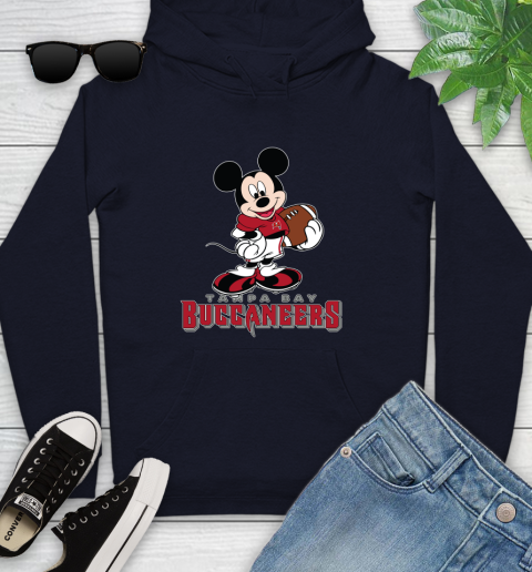 NFL Football Tampa Bay Buccaneers Cheerful Mickey Mouse Shirt Youth Hoodie 4