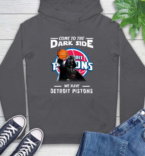 NBA Come To The Dark Side We Have Detroit Pistons Star Wars Darth Vader Basketball Hoodie 7