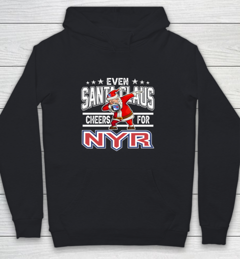 New York Rangers Even Santa Claus Cheers For Christmas NHL Youth Hoodie