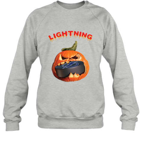 NHL Tampa Bay Lightning Halloween Pumpkin Hockey Sports 4WmxGYz61Mx sweatshirt 35 95 151514 front sport grey