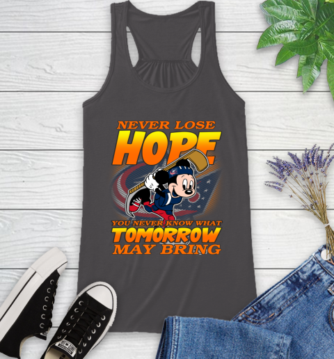Columbus Blue Jackets NHL Hockey ootball Mickey Disney Never Lose Hope Racerback Tank 11