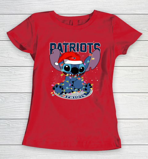 New England Patriots NFL Football noel stitch Christmas Women's T-Shirt 7