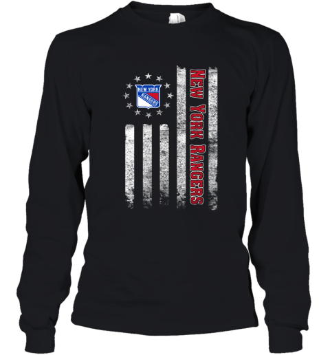 NHL American Flag Hockey Sports New York Rangers Youth Long Sleeve