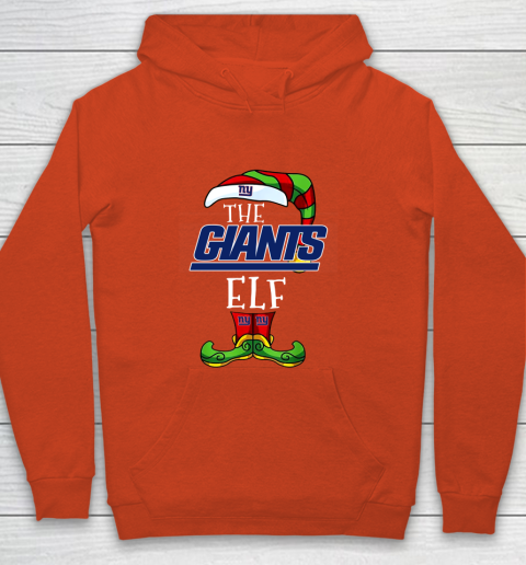 New York Giants Christmas ELF Funny NFL Youth Hoodie 3