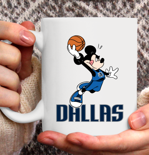 NBA Basketball Dallas Mavericks Cheerful Mickey Mouse Shirt Ceramic Mug 15oz 2
