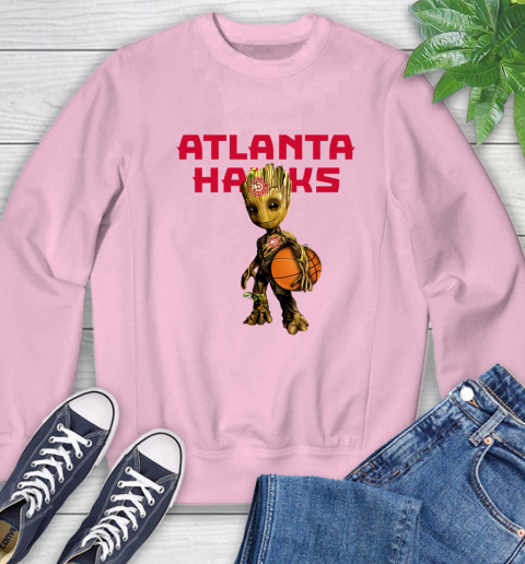 Atlanta Hawks NBA Basketball Groot Marvel Guardians Of The Galaxy Sweatshirt 9