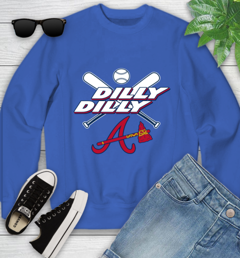 MLB Atlanta Braves Dilly Dilly Baseball Sports Youth Sweatshirt 8