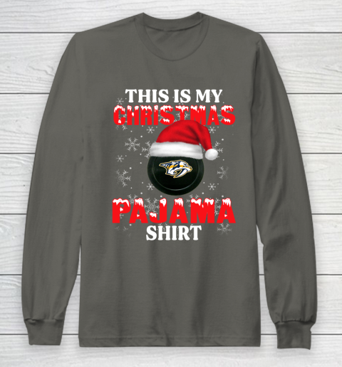 Nashville Predators This Is My Christmas Pajama Shirt NHL Long Sleeve T-Shirt 5