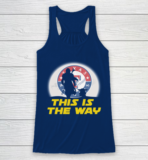 Texas Rangers MLB Baseball Star Wars Yoda And Mandalorian This Is The Way Racerback Tank 6