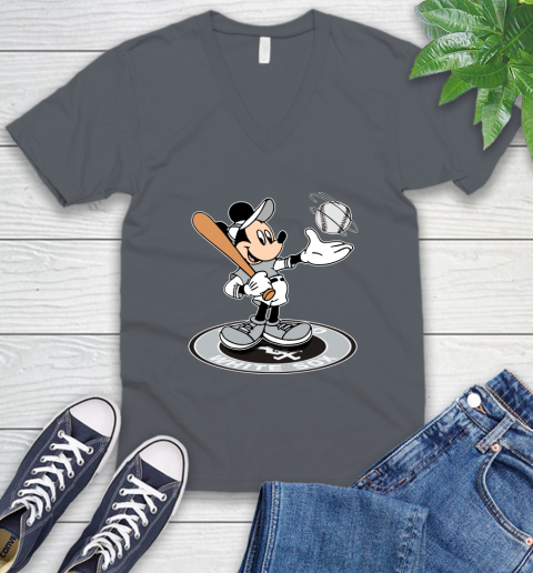 MLB Baseball Chicago White Sox Cheerful Mickey Disney Shirt V-Neck T-Shirt 5