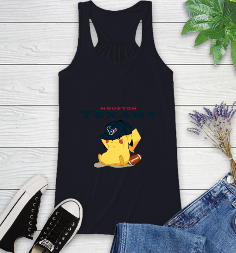 NFL Pikachu Football Sports Houston Texans Racerback Tank 10