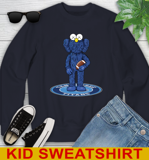 NFL Football Tennessee Titans Kaws Bff Blue Figure Shirt Youth Sweatshirt 3