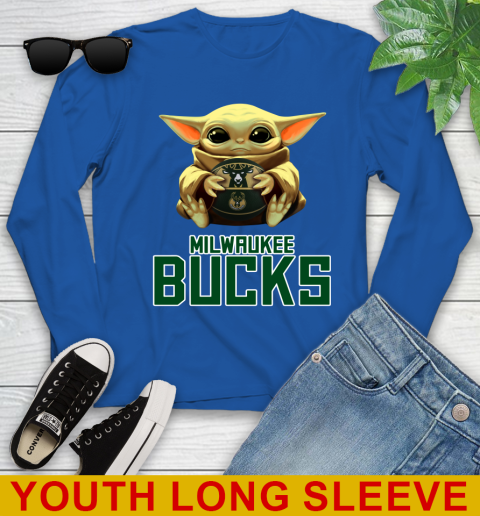 NBA Basketball Milwaukee Bucks Star Wars Baby Yoda Shirt 131