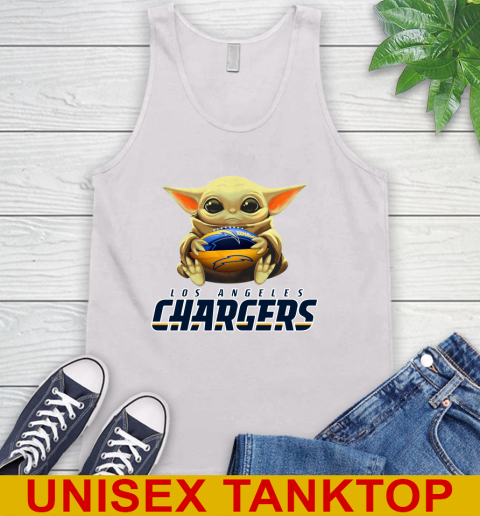 NFL Football Los Angeles Chargers Baby Yoda Star Wars Shirt Tank Top