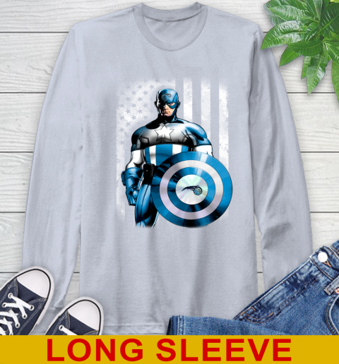 Orlando Magic NBA Basketball Captain America Marvel Avengers American Flag Shirt Long Sleeve T-Shirt 6