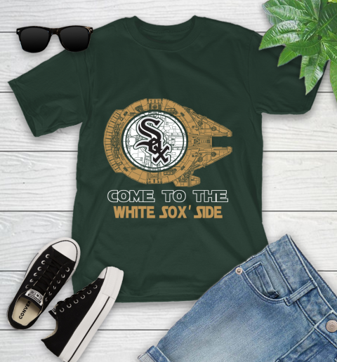 MLB Come To The Chicago White Sox Side Star Wars Baseball Sports Youth T-Shirt 5