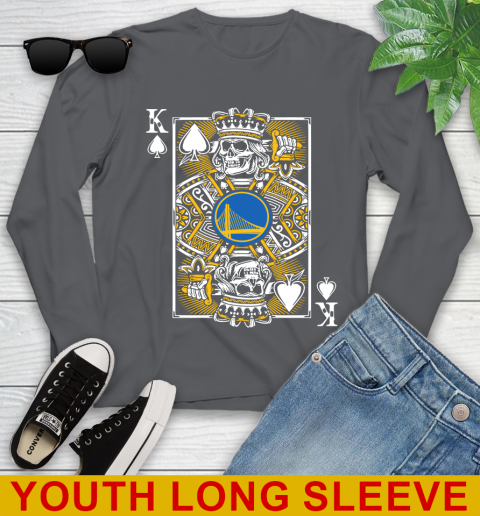 Golden State Warriors NBA Basketball The King Of Spades Death Cards Shirt Youth Long Sleeve 9