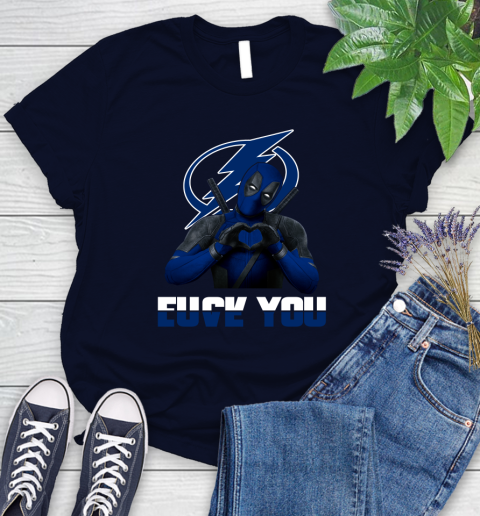 NHL Tampa Bay Lightning Deadpool Love You Fuck You Hockey Sports Women's T-Shirt 2