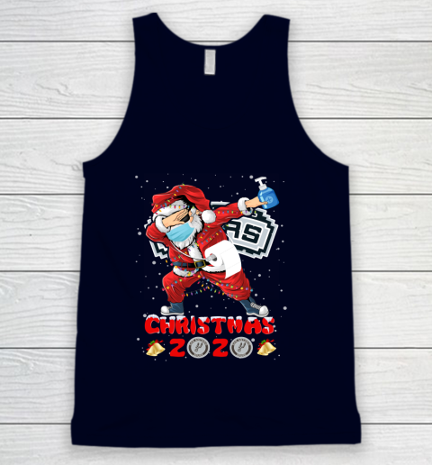 San Antonio Spurs Funny Santa Claus Dabbing Christmas 2020 NBA Tank Top 2