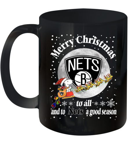 Brooklyn Nets Merry Christmas To All And To Nets A Good Season NBA Basketball Sports Ceramic Mug 11oz