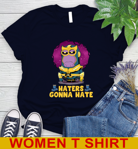 MLB Baseball Kansas City Royals Haters Gonna Hate Thanos Minion Marvel Shirt Women's T-Shirt 4 MLB Baseball Kansas City Royals Haters Gonna Hate Thanos Minion Marvel Shirt Women's T-Shirt - Image 4