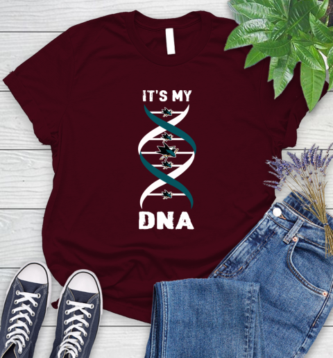 San Jose Sharks NHL Hockey It's My DNA Sports Women's T-Shirt 7