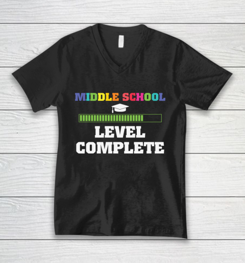 Back To School Shirt Middle School level complete V-Neck T-Shirt