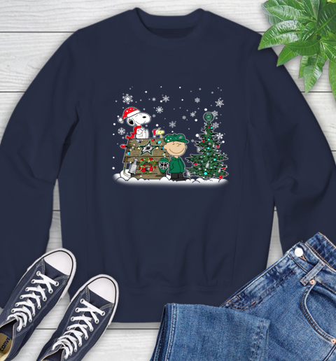 NHL Dallas Stars Snoopy Charlie Brown Woodstock Christmas Stanley Cup Hockey Sweatshirt 2