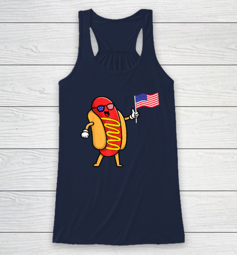 4th of July Hot Dog Hotdog 4th of July Racerback Tank 5