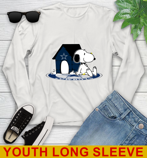 NFL Football Dallas Cowboys Snoopy The Peanuts Movie Shirt Youth Long Sleeve 12