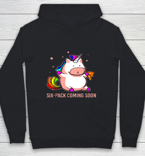 Unicorn Six Pack Funny Cute Shirt Coming Soon Fat Unicorn Youth Hoodie