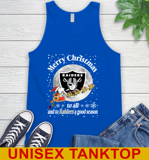Oakland Raiders Merry Christmas To All And To Raiders A Good Season NFL Football Sports Tank Top 4