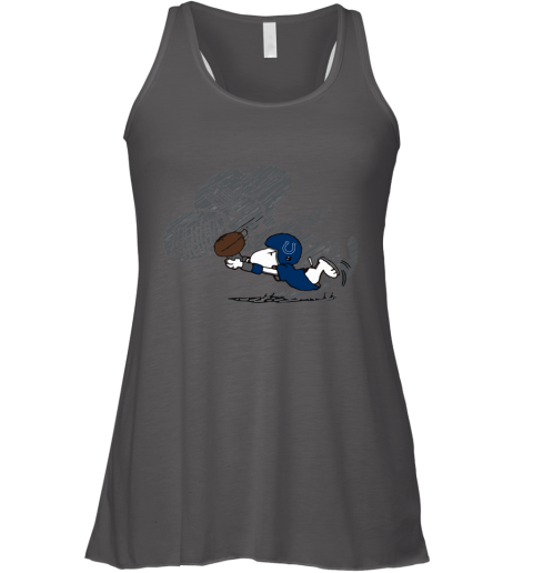 Indianapolis Colts Snoopy Plays The Football Game Racerback Tank