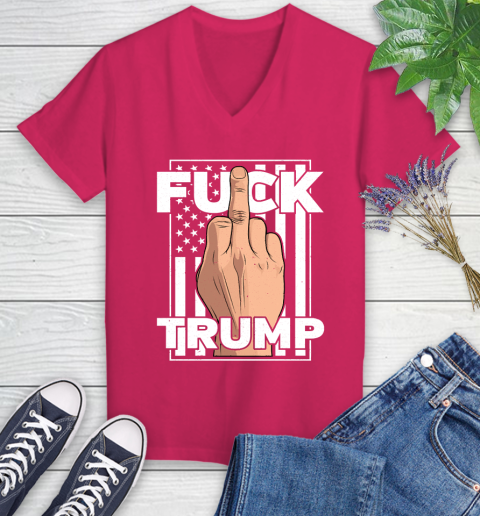 Fuck Trump Middle Finger Anti Republican T Shirt 78