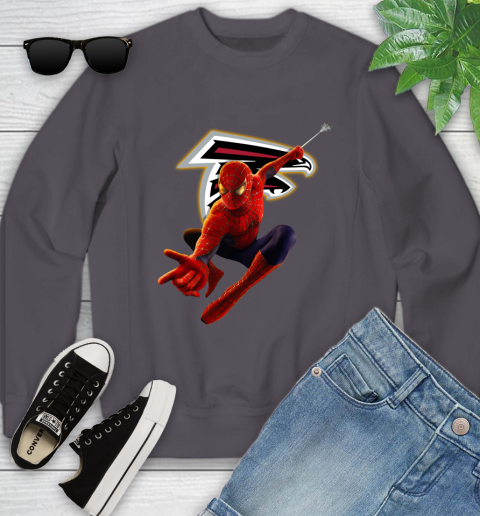 NFL Spider Man Avengers Endgame Football Atlanta Falcons Youth Sweatshirt 6