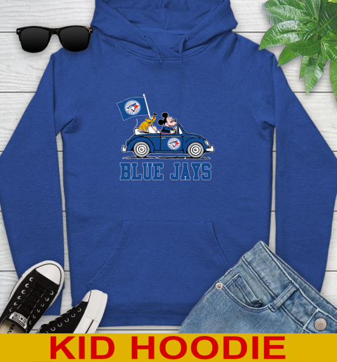 MLB Baseball Toronto Blue Jays Pluto Mickey Driving Disney Shirt Youth Hoodie 10
