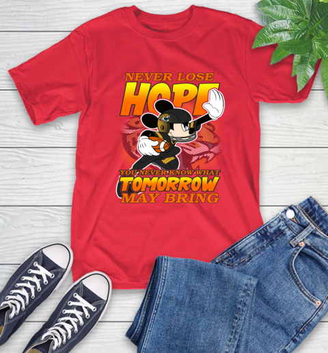 Jacksonville Jaguars NFL Football Mickey Disney Never Lose Hope T-Shirt 11
