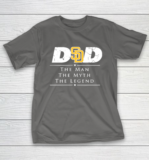San Diego Padres MLB Baseball Dad The Man The Myth The Legend T-Shirt 8